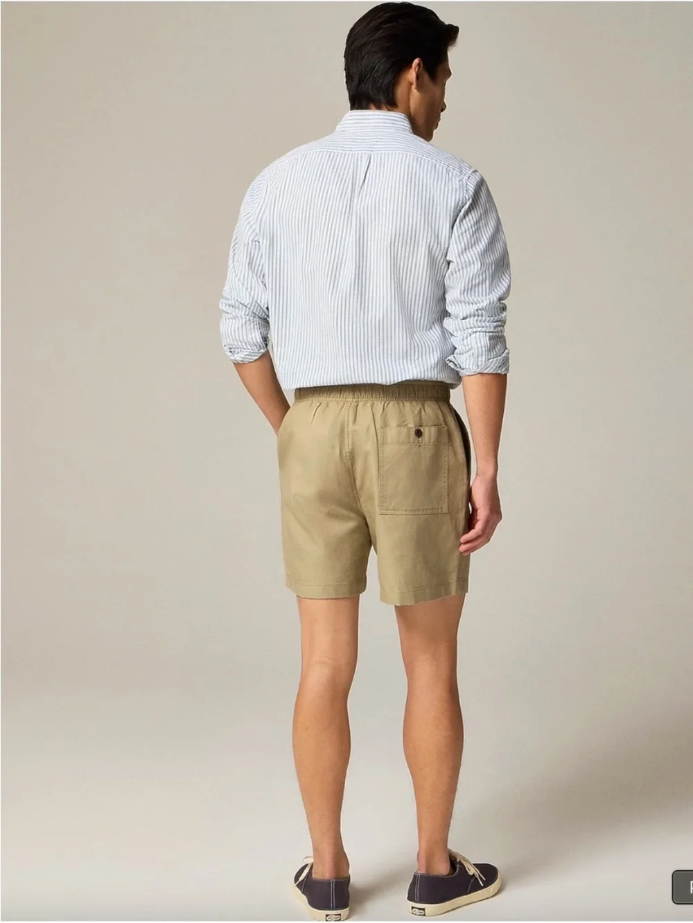 J Crew Pier Khaki Shorts linen cotton blend 5.5” New NWOT L